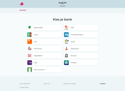 Nieuw! De iDEAL-betaalpagina